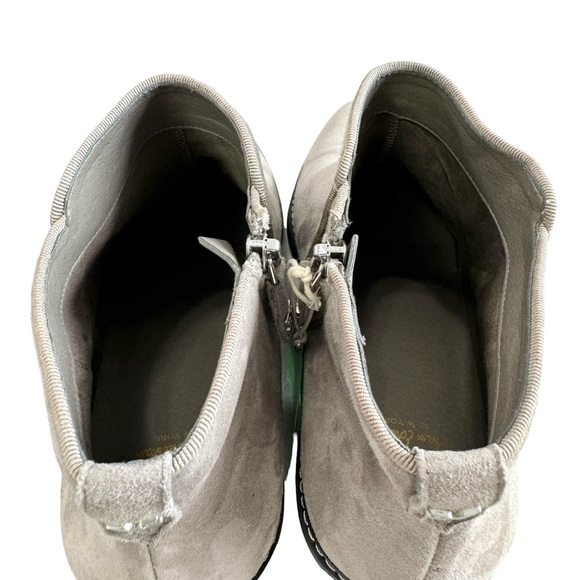 Sam Edelman Pryce Putty Suede Block Heel Ankle Booties Size 10M - Picture 10 of 16